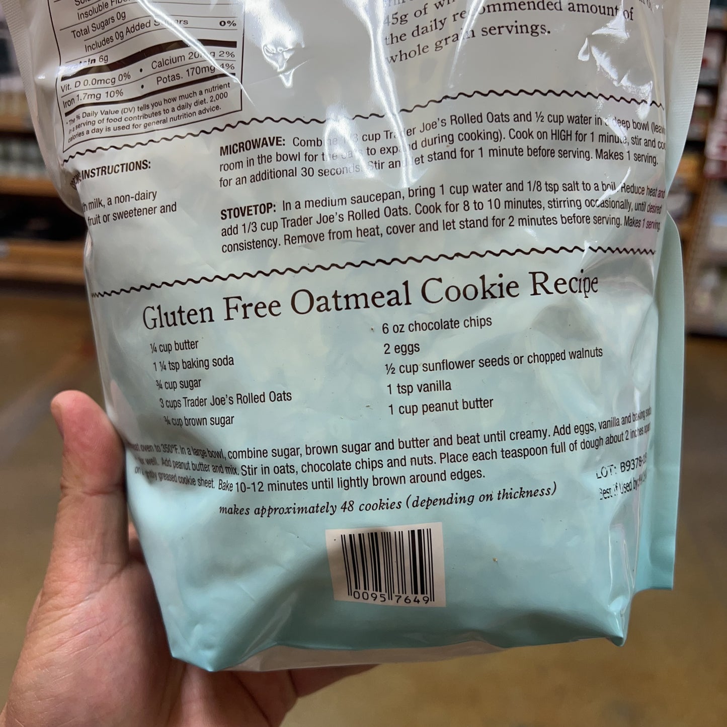 Trader Joe's Rolled Oats 100% Whole Grain Gluten Free — Buy Online | Shipped Nationwide