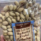 Trader Joe's 50% Less Salt Dry Roasted & Salted Pistachios 16 oz