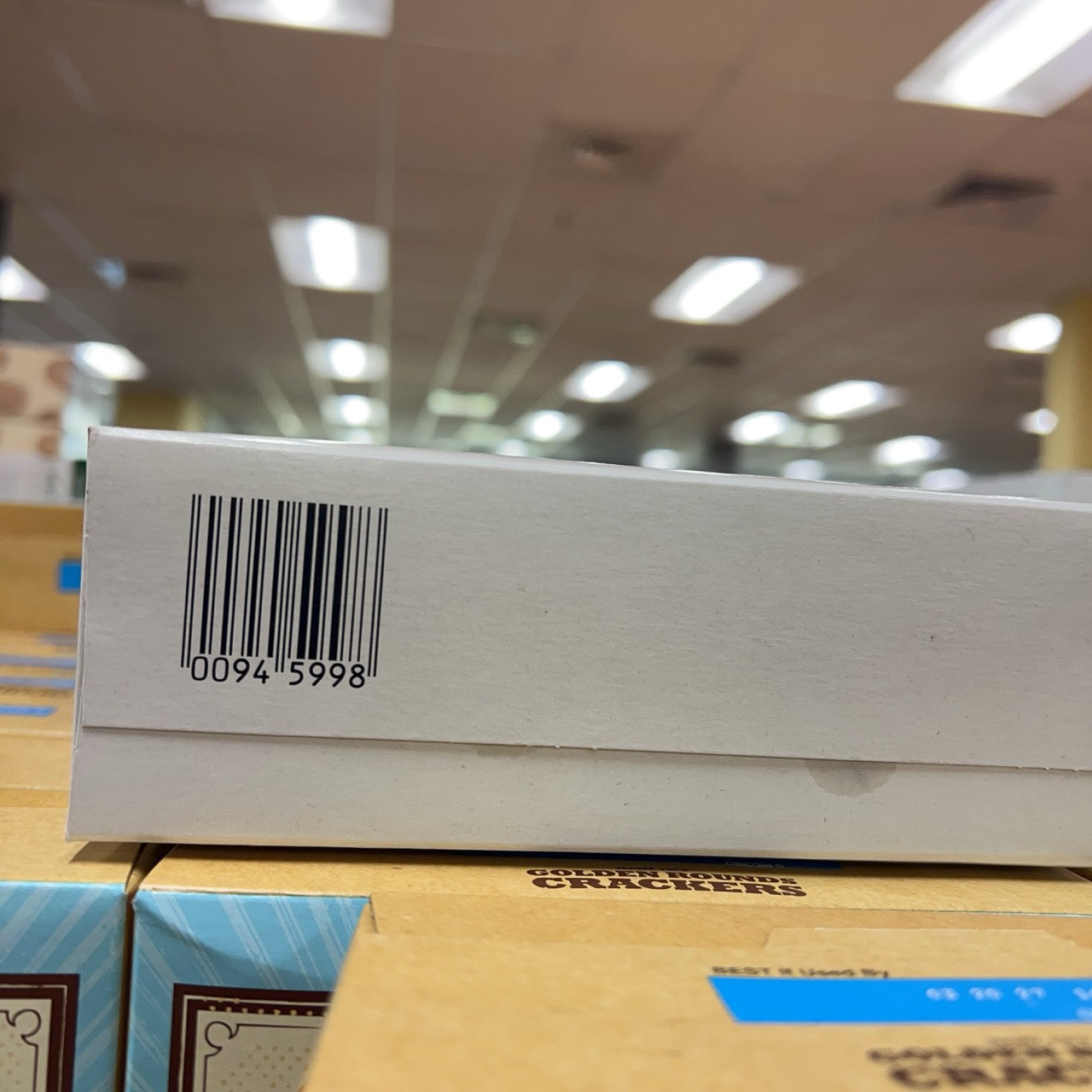 Package barcode panel for Trader Joe's Everything but the Bagel Seasoned Bite Sized Crackers