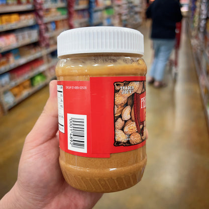 Trader Joe's Peanut Butter from Unblanched Peanuts No Additives 16 oz