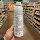 Trader Joe's Zinc Oxide Mineral Sunscreen Spray SPF 30 — broad spectrum UVA UVB protection label detail