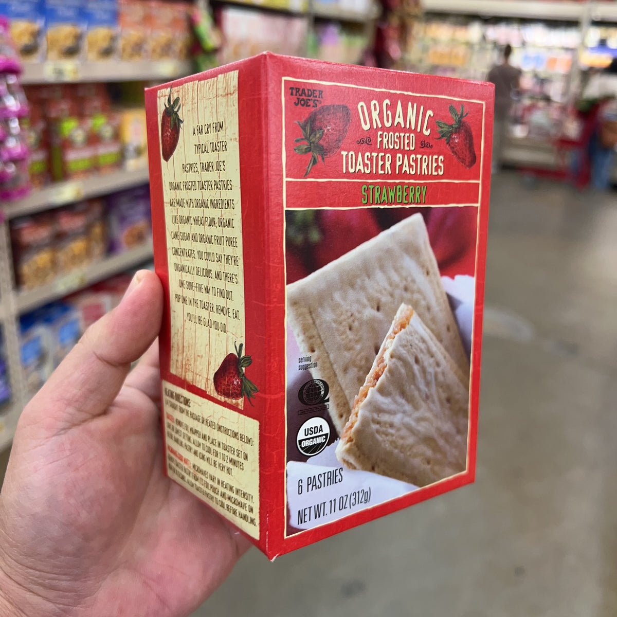 Trader Joe's Organic Frosted Toaster Pastries Strawberry 11 oz