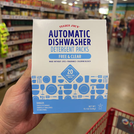 Trader Joe's Automatic Dishwasher Detergent Packs Free & Clear 20ct, product image 1