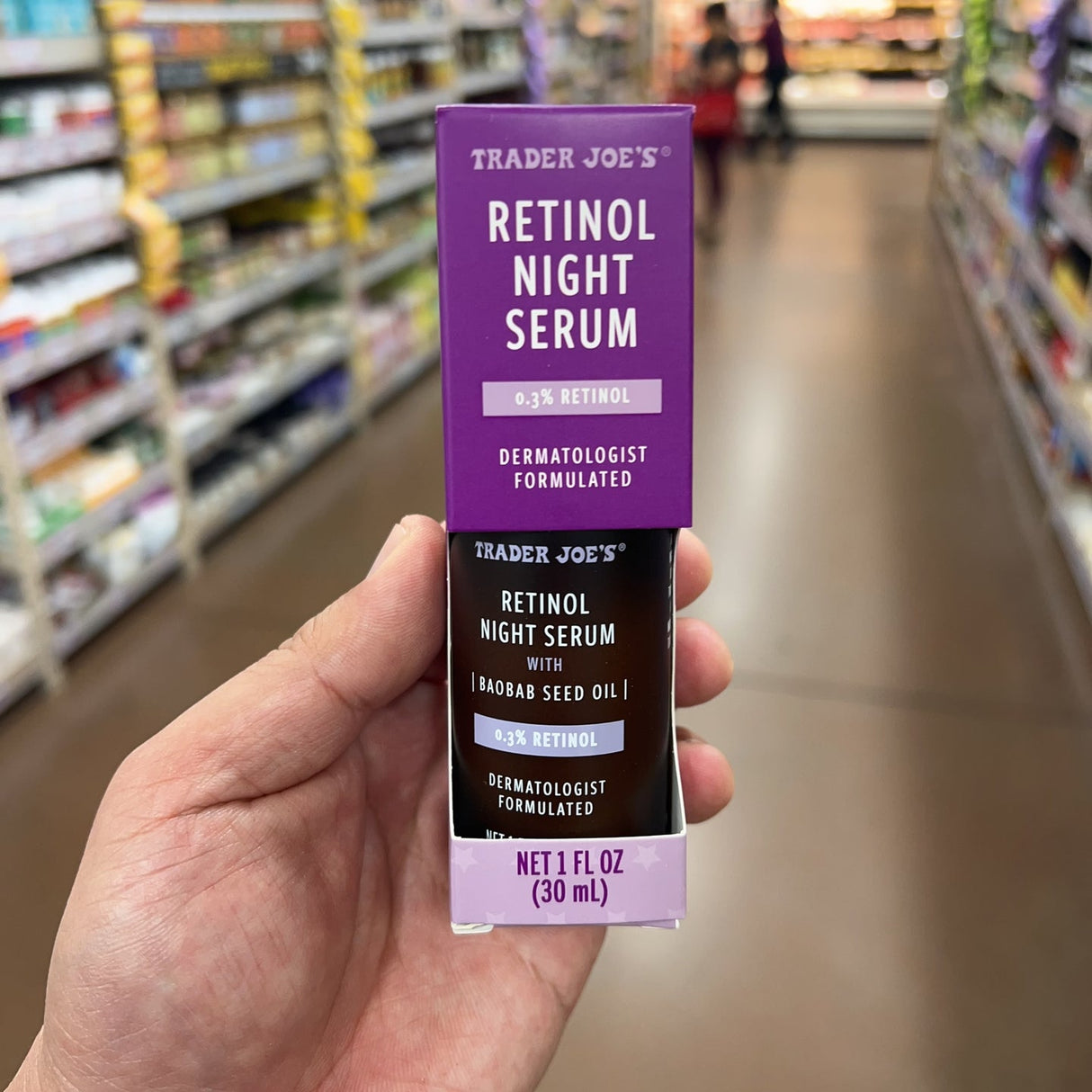 Trader Joe's Retinol Night Serum 0.3% Retinol & Baobab Seed Oil 1 fl oz