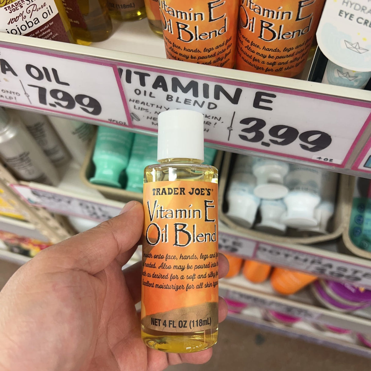 Trader Joe's Vitamin E Oil Blend 24000 IU Soybean & Coconut Oil 4 fl oz