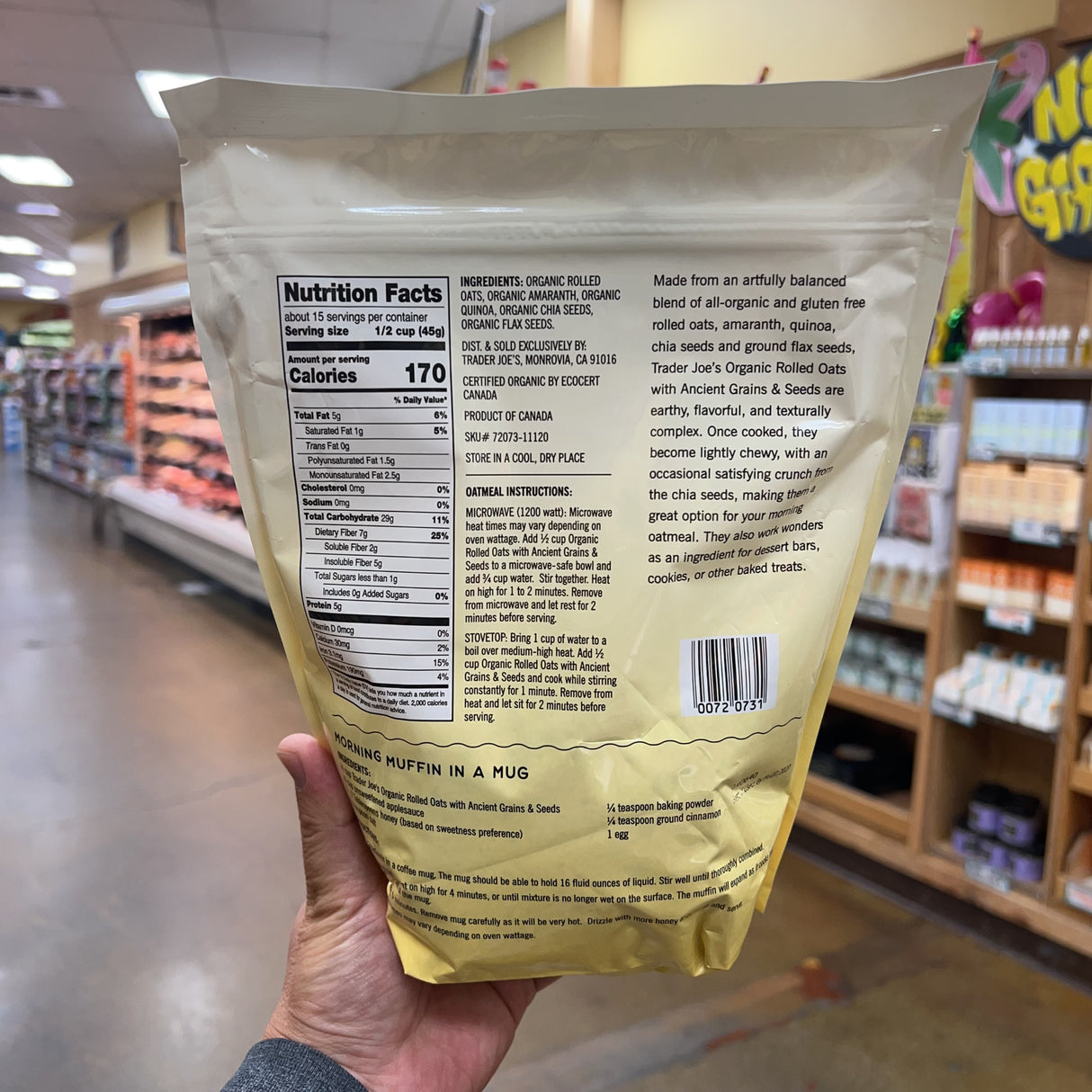 Trader Joe's Gluten Free Organic Rolled Oats with Ancient Grains & Seeds