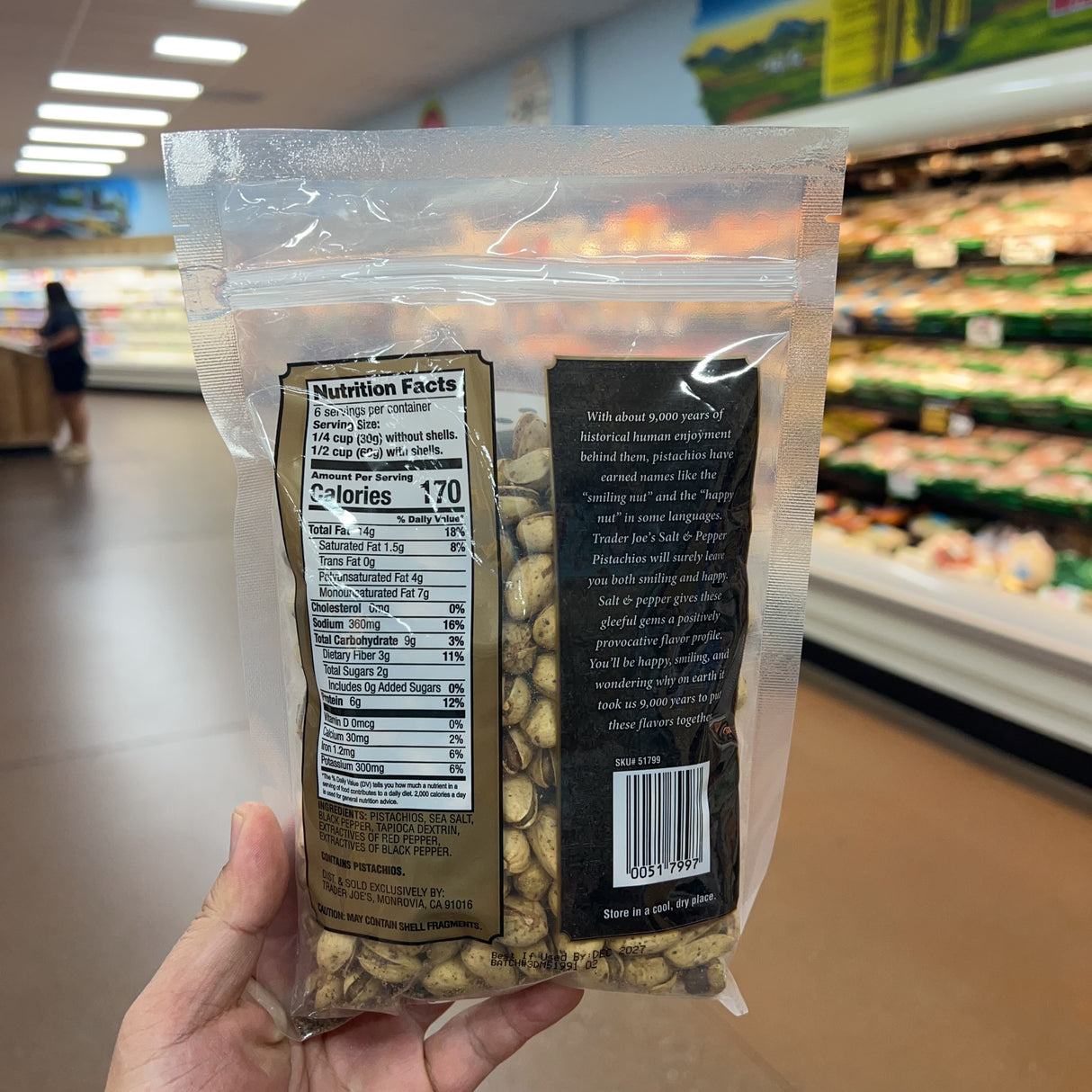 Trader Joe's Salt and Pepper Pistachios 13 oz