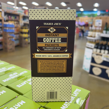 Trader Joe's Instant Coffee Packets with Creamer & Sugar 10 Count