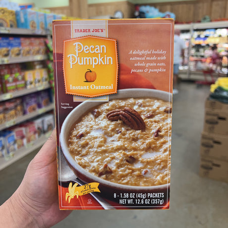 Trader Joe's Pecan Pumpkin Instant Oatmeal 8 Packets 12.6 oz – product package