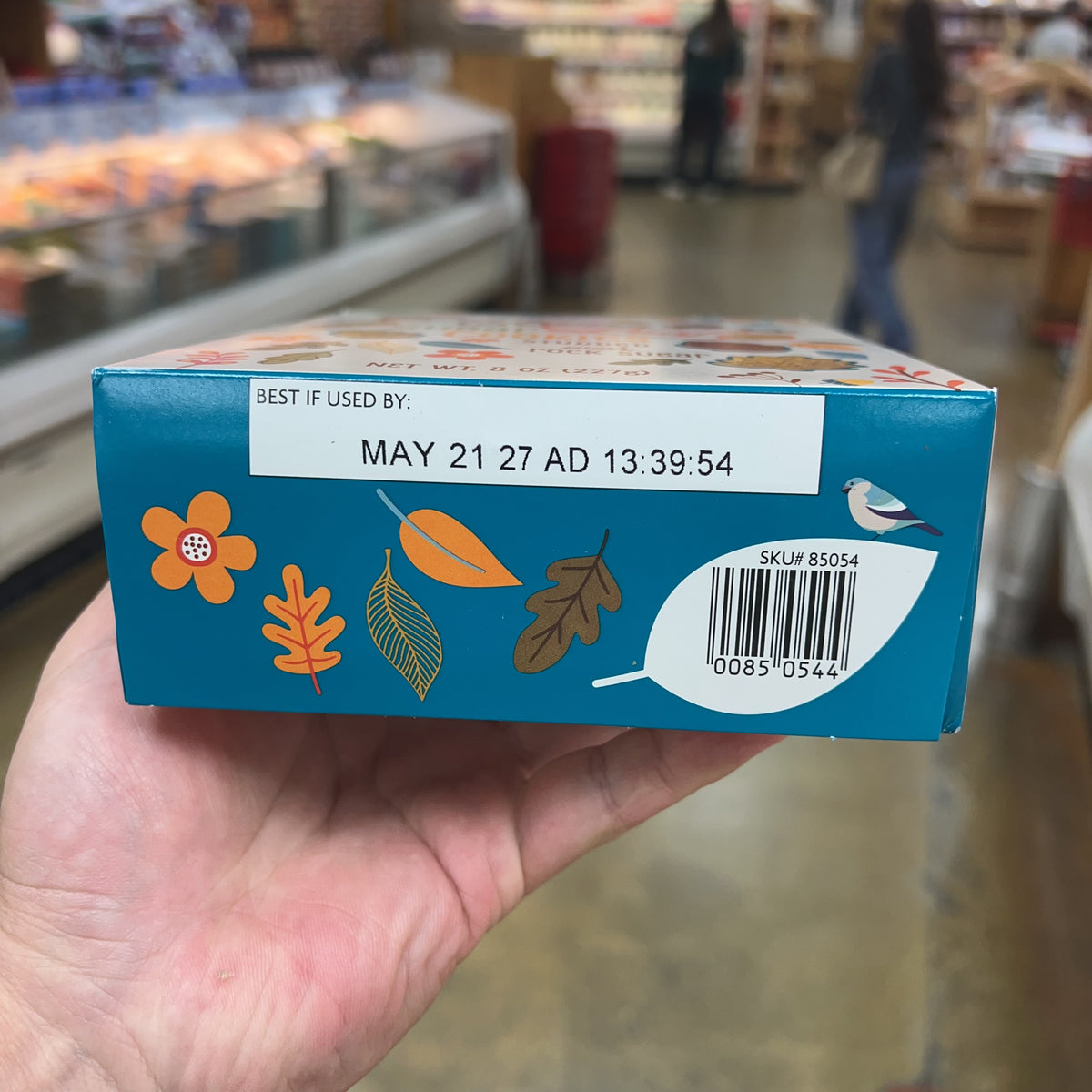 Trader Joe's Autumn Sugar Leaf Cookies — package information view