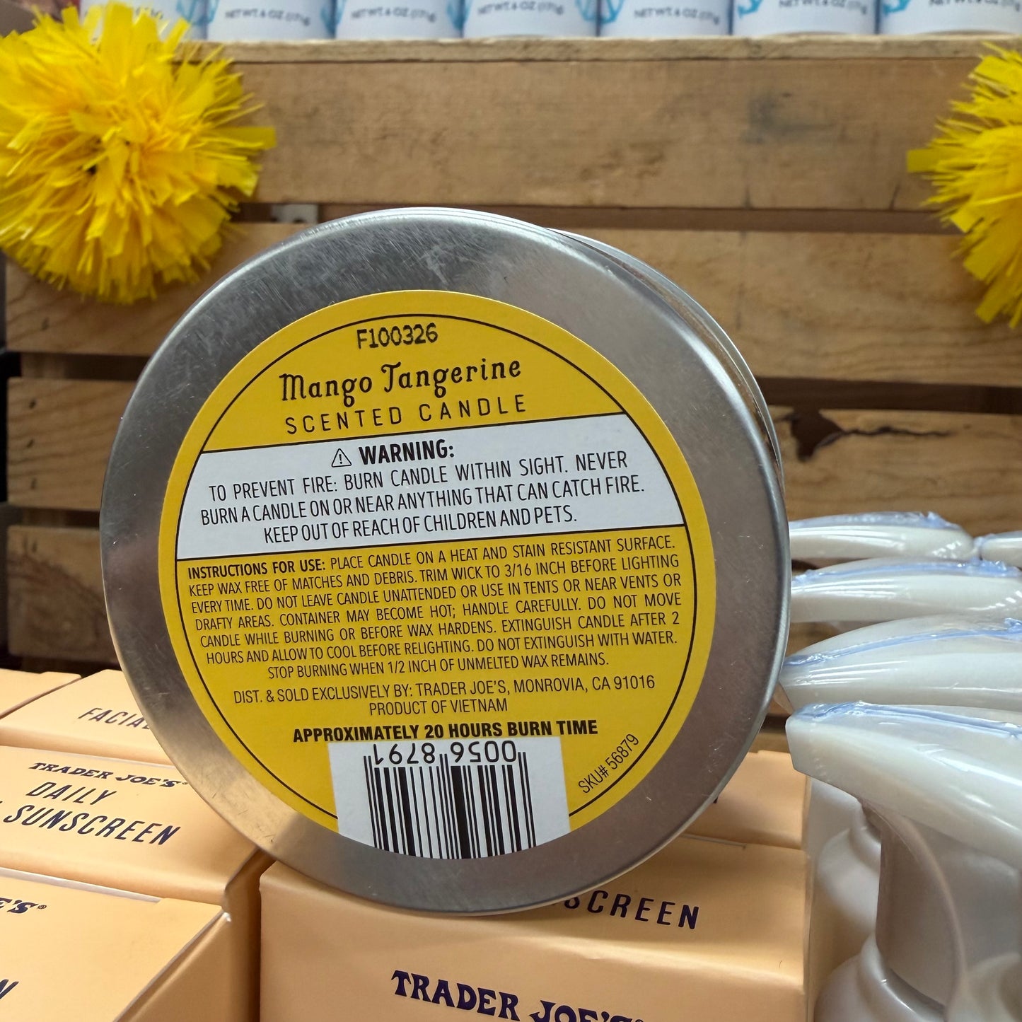 Trader Joe's Mango Tangerine Scented Candle