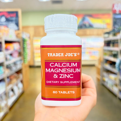 Trader Joe's Calcium Magnesium & Zinc Dietary Supplement 60 Tablets