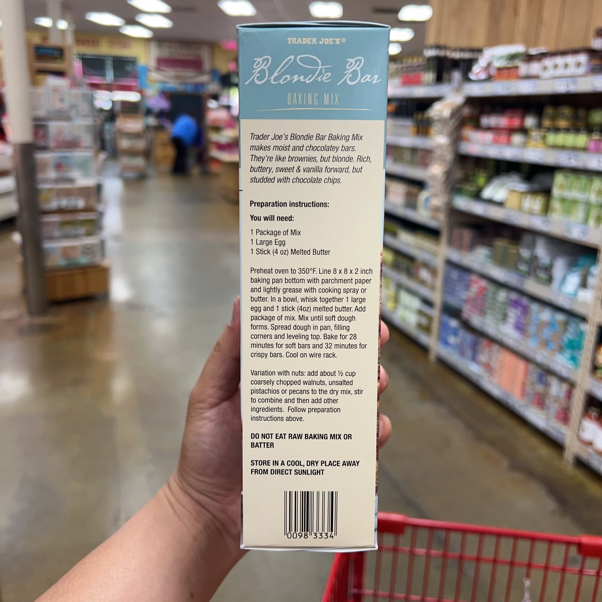Trader Joe's Blondie Bar Baking Mix 15.5 oz product image 3