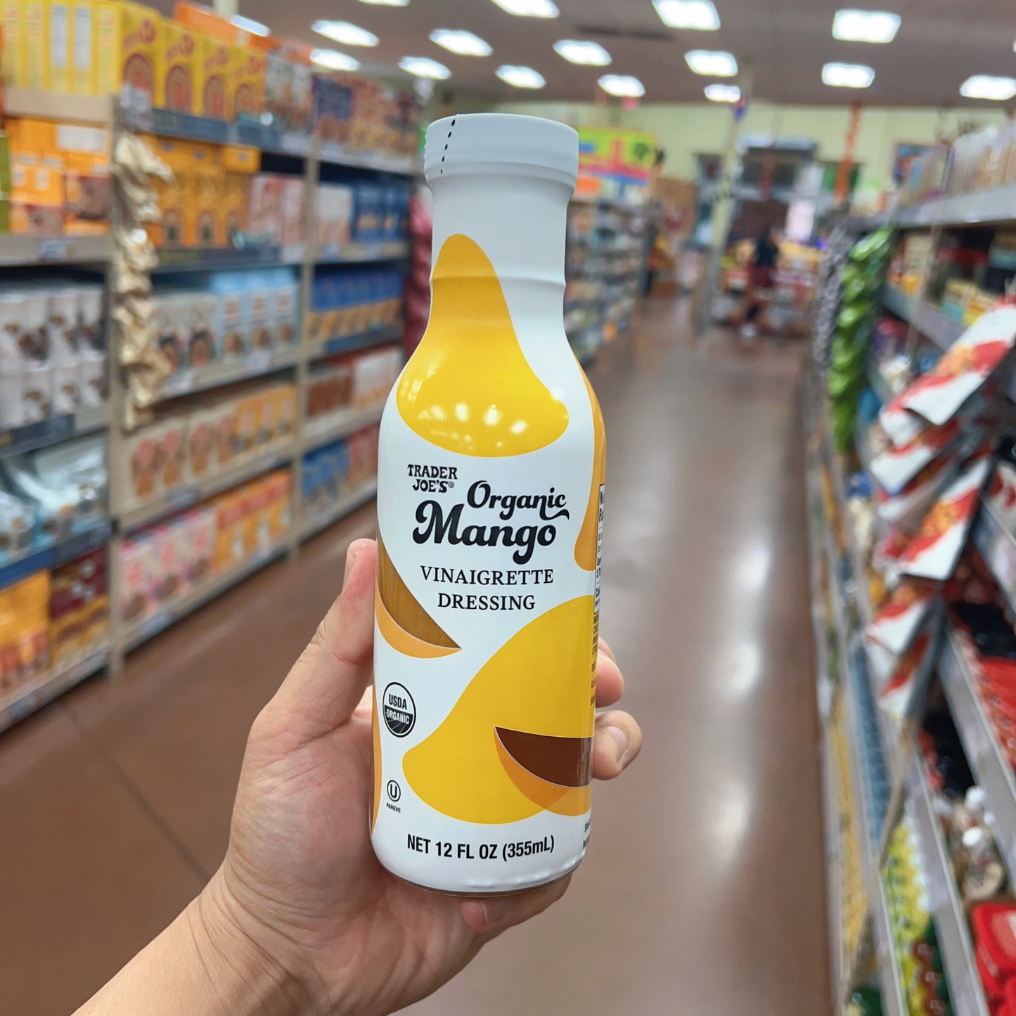 Trader Joe's Organic Mango Vinaigrette Dressing USDA Organic • Net Wt. 12 FL OZ (355mL)