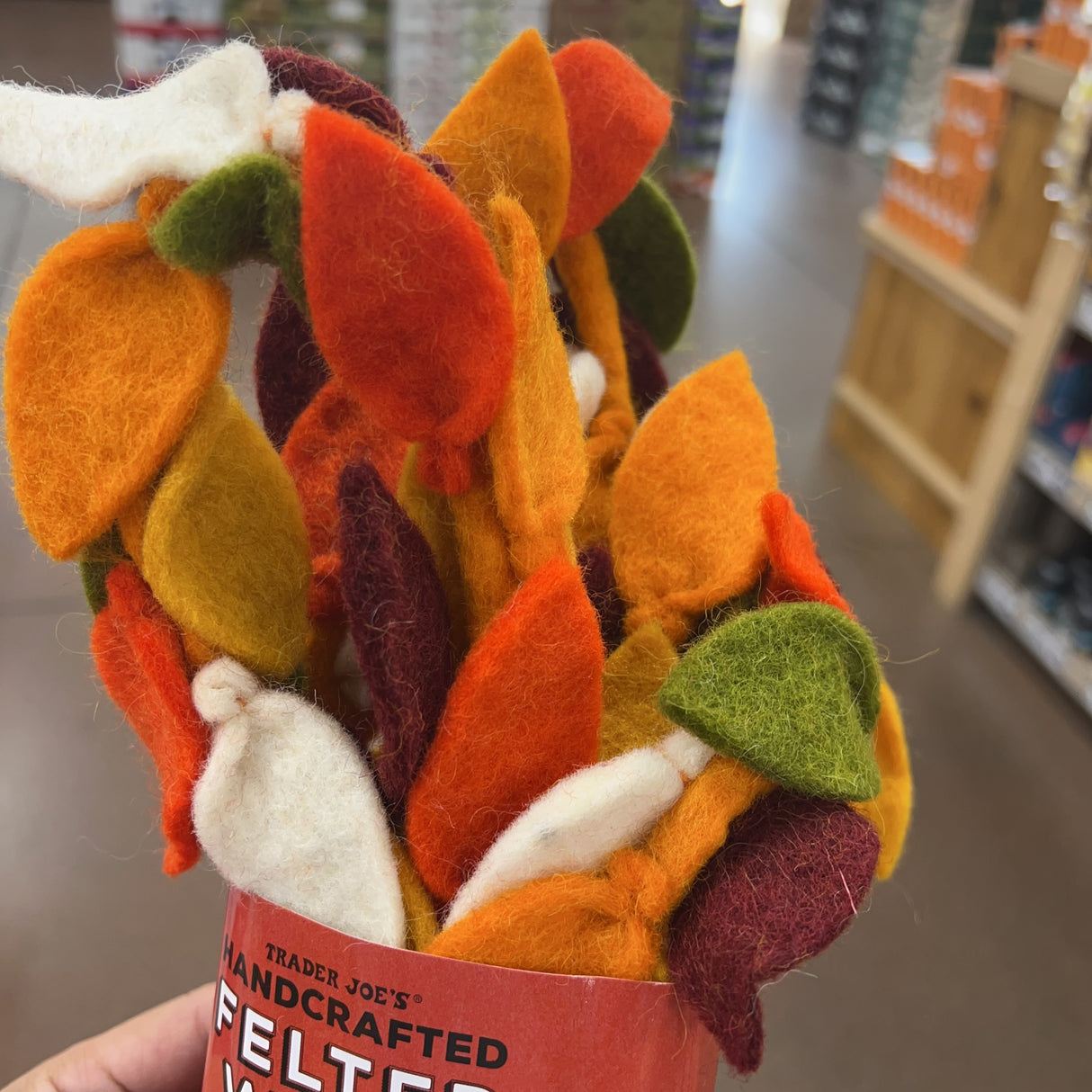 Trader Joe's Handcrafted Felted Wool Garland, 9 ft product image 2