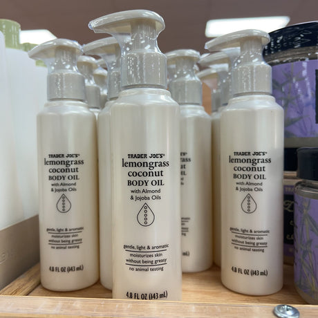 Trader Joe's Lemongrass Coconut Body Oil Jojoba & Almond 4.8 fl oz