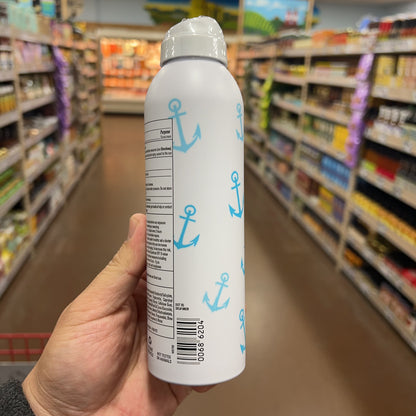 Trader Joe's Zinc Oxide Mineral Sunscreen Spray SPF 30 — back label with active ingredients and directions