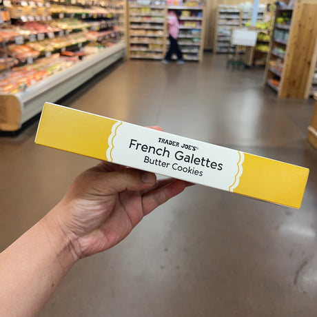 Trader Joe's French Galettes Butter Cookies yellow box spine — Product of France, order online