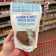 Trader Joe's Salmon & Sweet Potato Dog Treats — front package view
