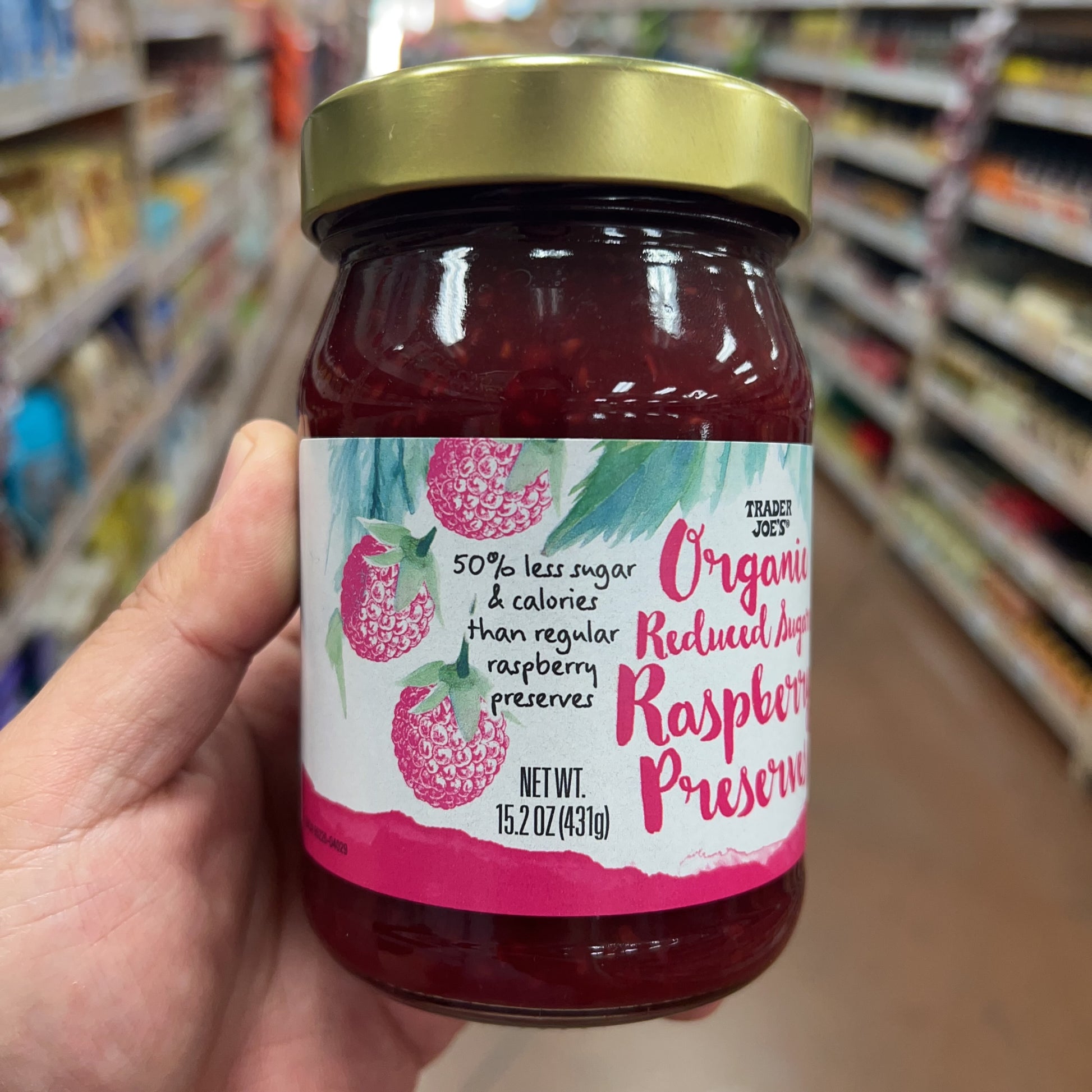 Trader Joe's Organic Reduced Sugar Raspberry Preserves