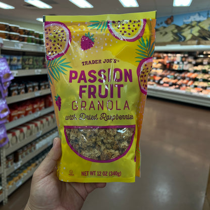 Trader Joe's Passion Fruit Granola with Dried Raspberries 