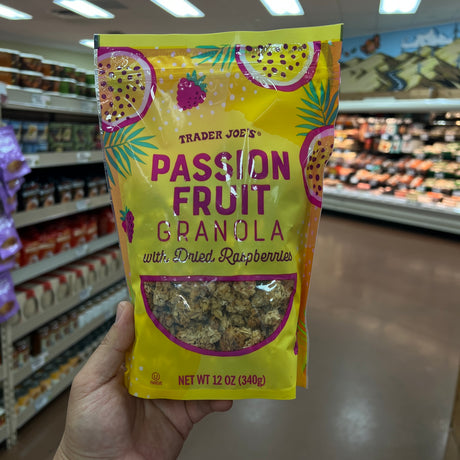 Trader Joe's Passion Fruit Granola with Dried Raspberries 