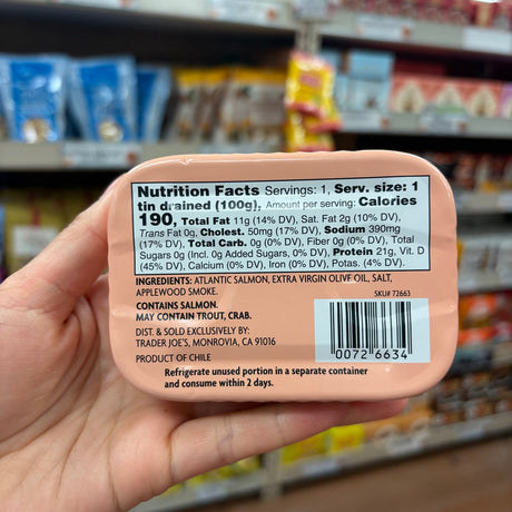 Trader Joe's Lightly Smoked Salmon in Extra Virgin Olive Oil 5 oz