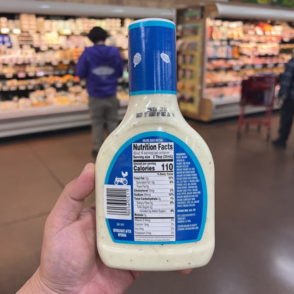 Trader Joe's Organic Ranch Dressing USDA Certified Organic • Net Wt. 16 fl oz (473mL)