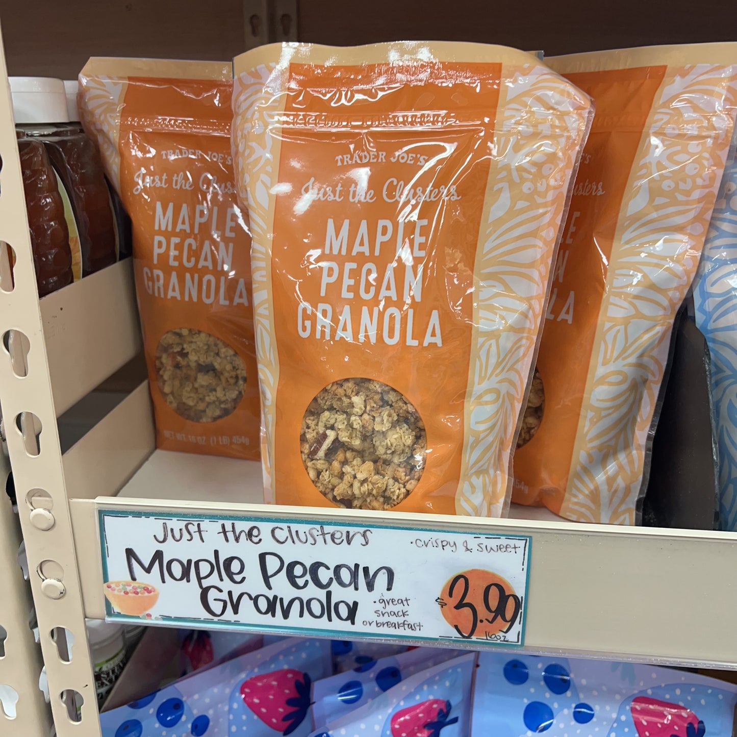Trader Joe's Just the Clusters Maple Pecan Granola, 16 oz (1 lb / 454g)