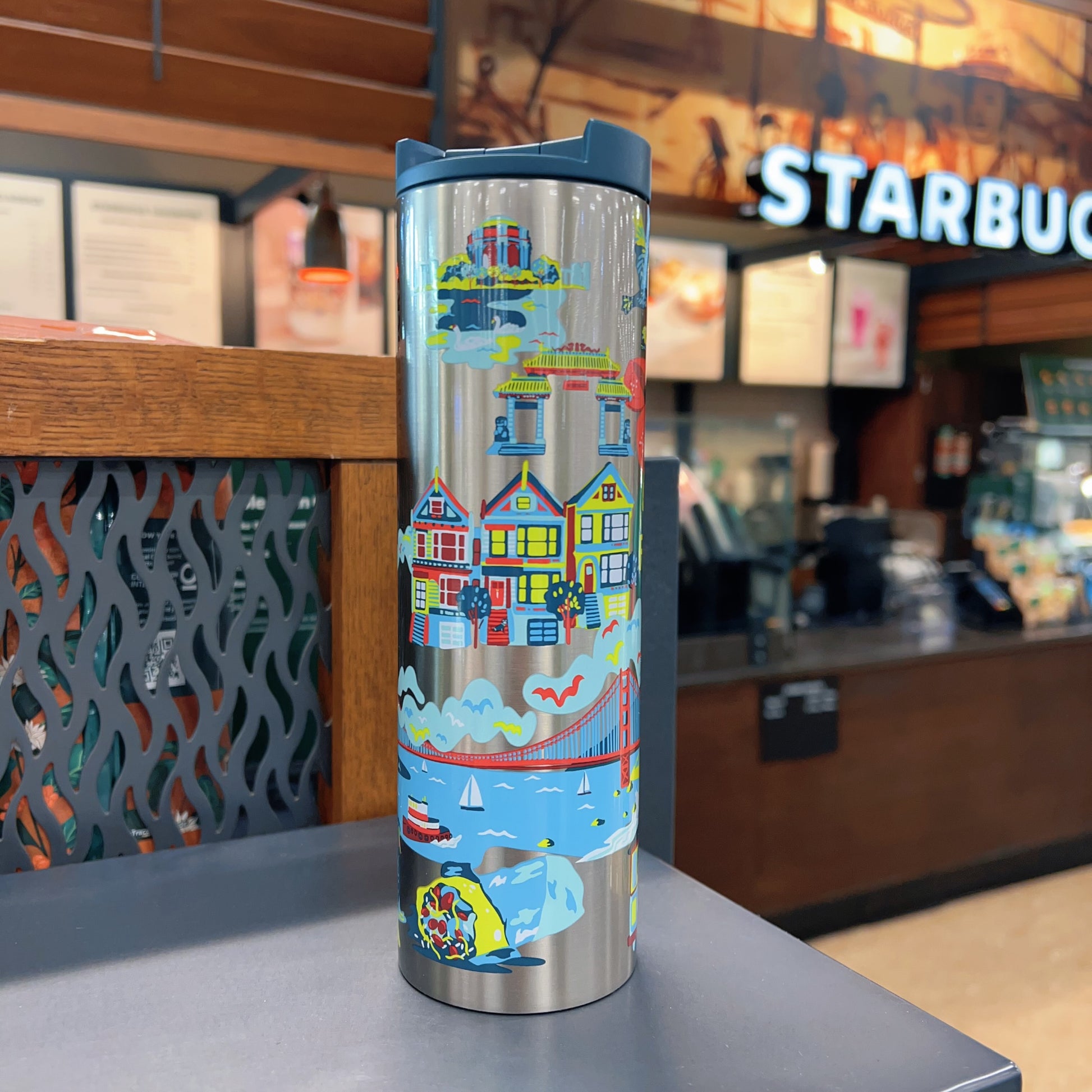 Starbucks Discovery Series San Francisco Stainless Steel Tumbler, 16 Oz Official Starbucks Discovery Series Insulated Travel Tumbler | San Francisco Themed