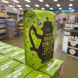 Trader Joe's Fair Trade Organic Sumatra Coffee Medium Dark Roast 100% Arabica Whole Bean 13 oz
