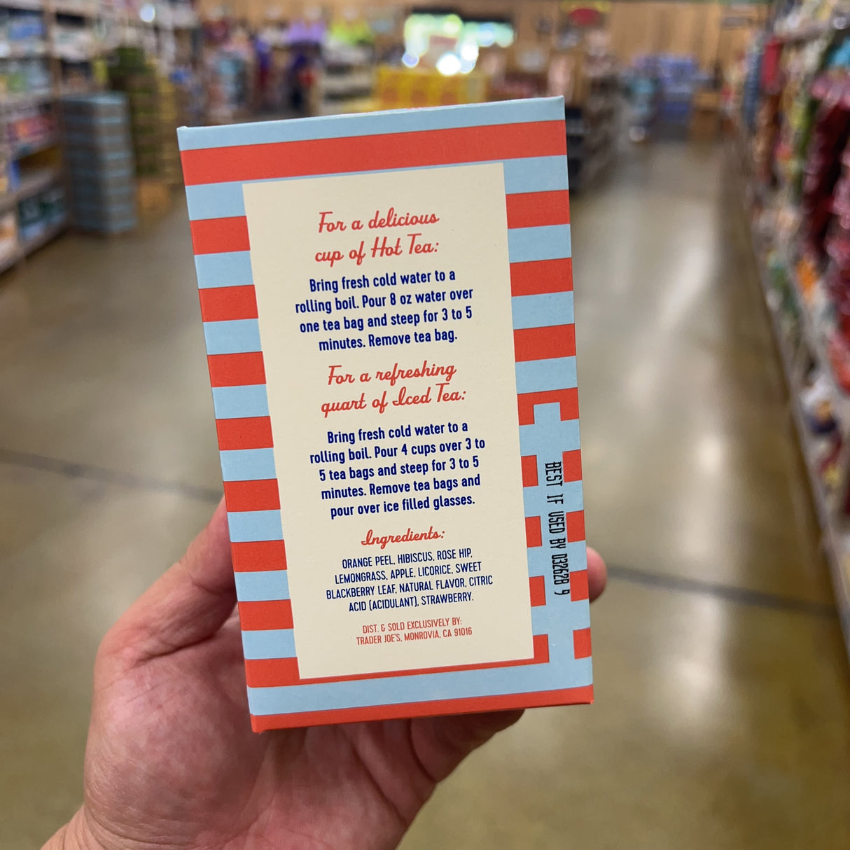 Trader Joe's Citrus Berry Herbal Tea 20 Bags 1.41 oz product image 3