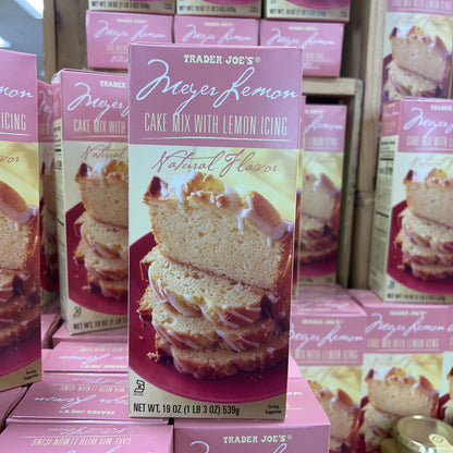 Trader Joe's Meyer Lemon Cake Mix with Lemon Icing 19 oz
