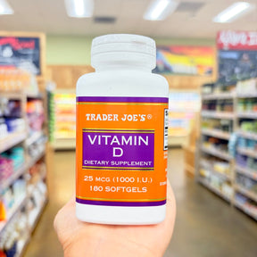 Trader Joe's Vitamin D 25 mcg (1000 IU) Dietary Supplement 180 Softgels product image