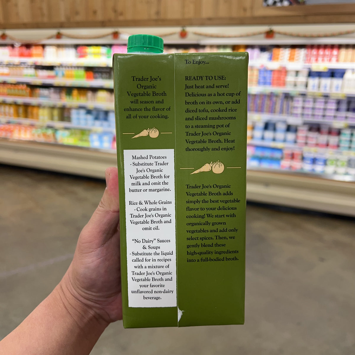 Trader Joe's Organic Hearty Vegetable Broth 32 fl oz — product image 2