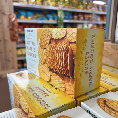 Trader Joe's Belgian Butter Waffle Cookies Traditional Belgian Butter Biscuits 8.8 oz (250g)