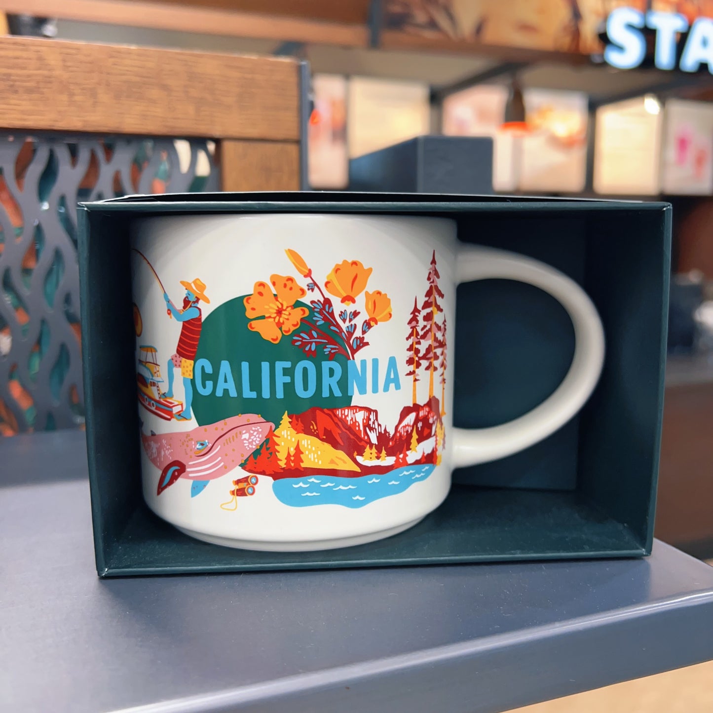 Starbucks Discovery Series California Ceramic Mug 14 Oz Official Starbucks Discovery Series Collectible Coffee Mug, California State Themed Souvenir Cup