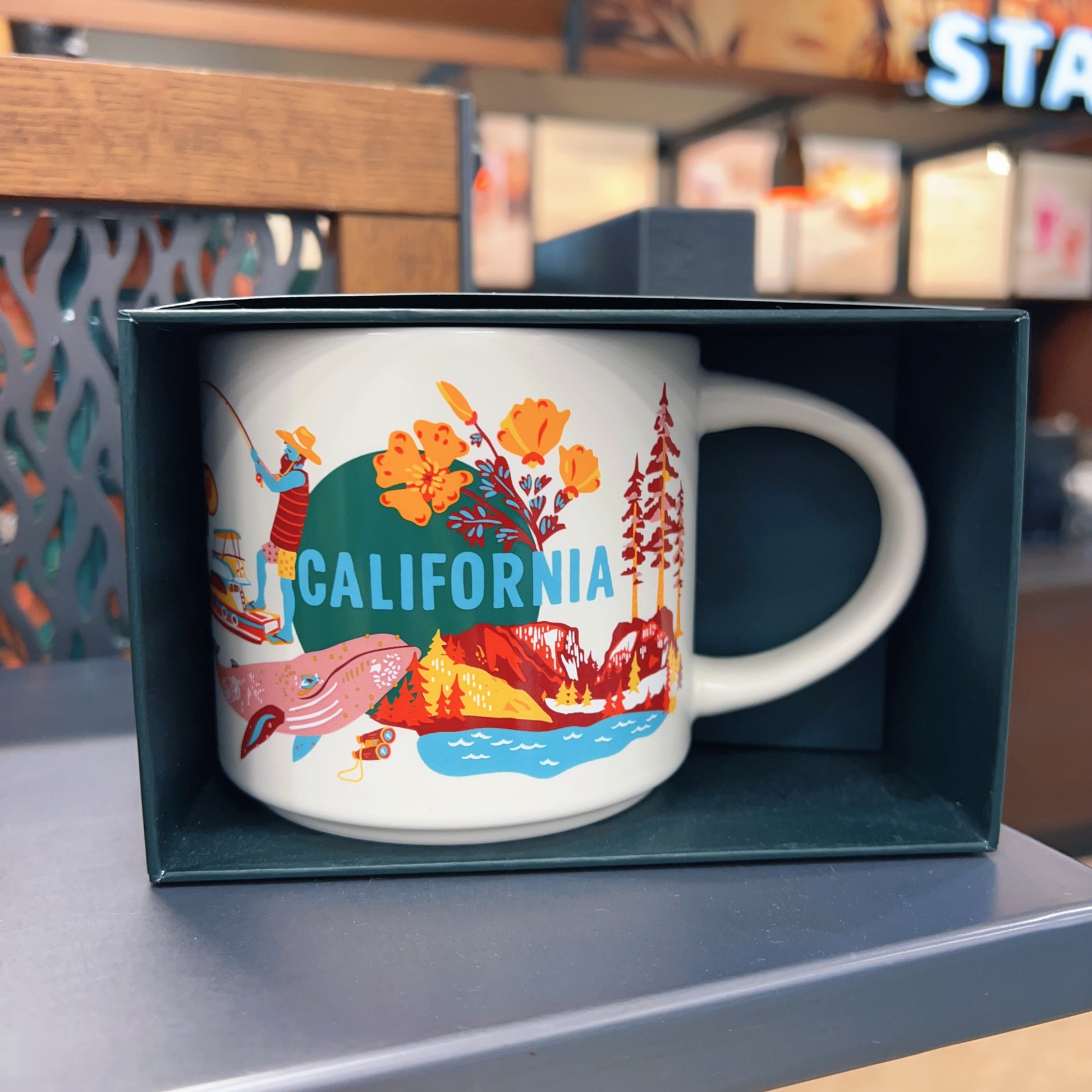 Starbucks Discovery Series California Ceramic Mug 14 Oz Official Starbucks Discovery Series Collectible Coffee Mug, California State Themed Souvenir Cup