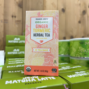 Trader Joe's Organic Ginger Turmeric Herbal Tea 20 Bags 1.6 oz product image