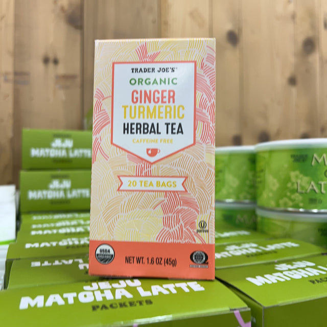 Trader Joe's Organic Ginger Turmeric Herbal Tea 20 Bags 1.6 oz product image