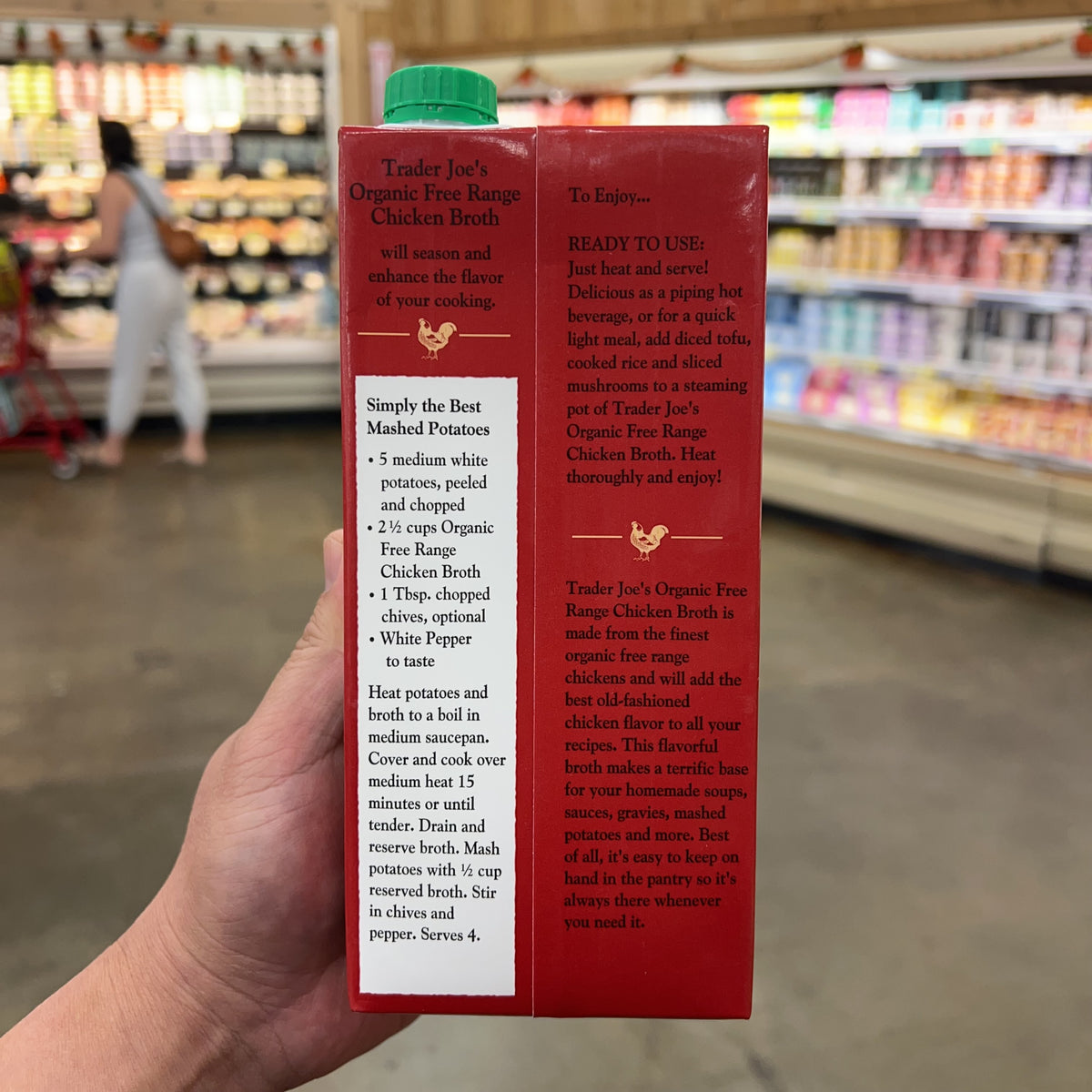 Trader Joe's Organic Free Range Chicken Broth 32 fl oz — product image 2