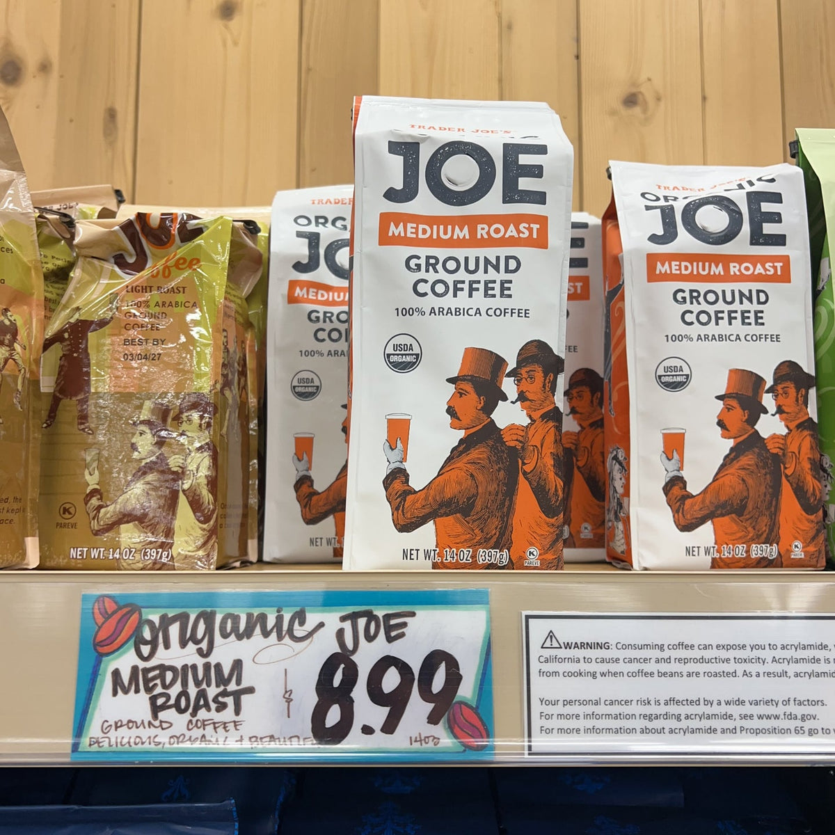 Trader Joe's Organic Joe Medium Roast Ground Coffee USDA Organic 100% Arabica 14 oz