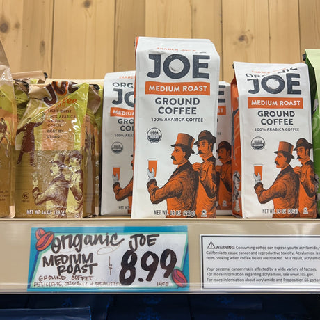 Trader Joe's Organic Joe Medium Roast Ground Coffee USDA Organic 100% Arabica 14 oz