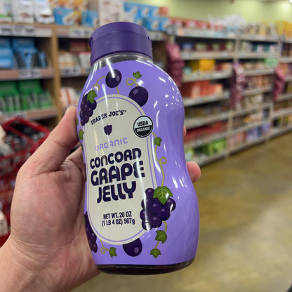Trader Joe's Organic Concord Grape Jelly USDA Organic 20 oz Squeezable