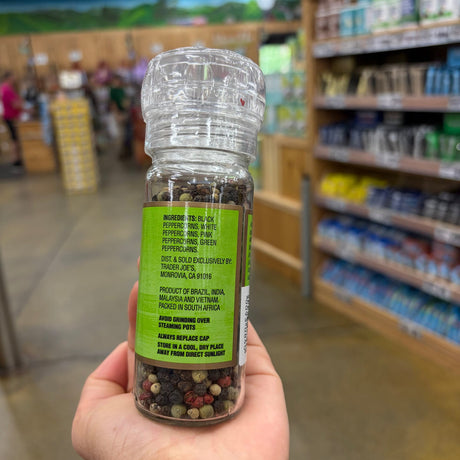 Trader Joe's Rainbow Peppercorns with Grinder, 1.8 OZ (51g)