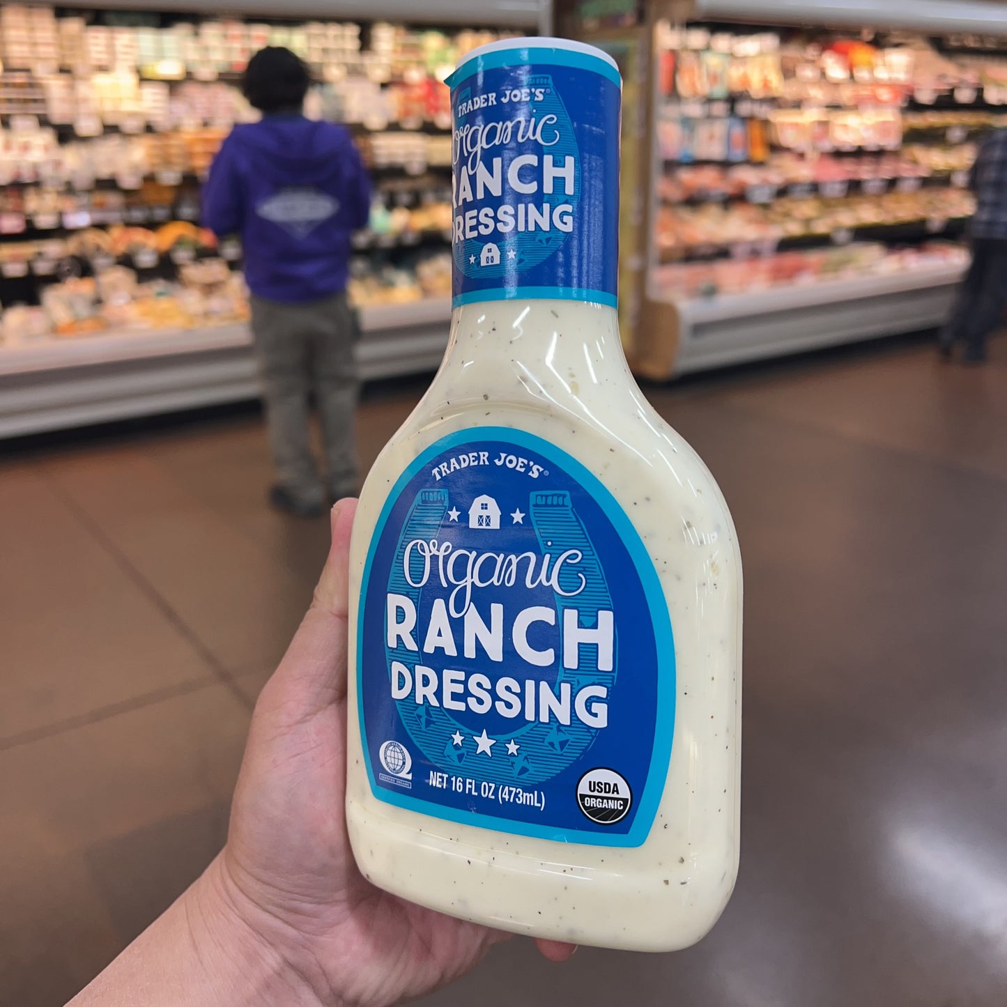 Trader Joe's Organic Ranch Dressing USDA Certified Organic • Net Wt. 16 fl oz (473mL)