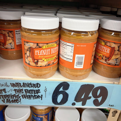 Trader Joe's Peanut Butter from Unblanched Peanuts No Additives 16 oz