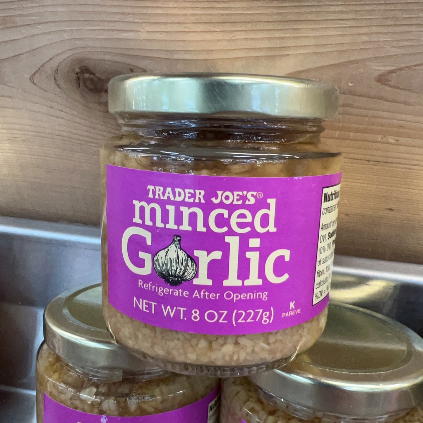 Trader Joe's Minced Garlic, 8 oz (227g) — ½ tsp Equals 1 Clove