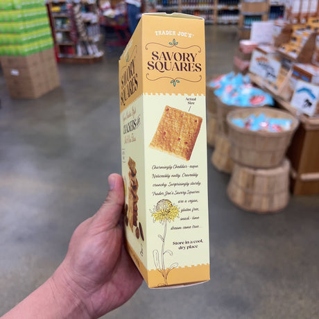 Trader Joe's Savory Squares Vegan Cheddar Style Crackers 5 oz