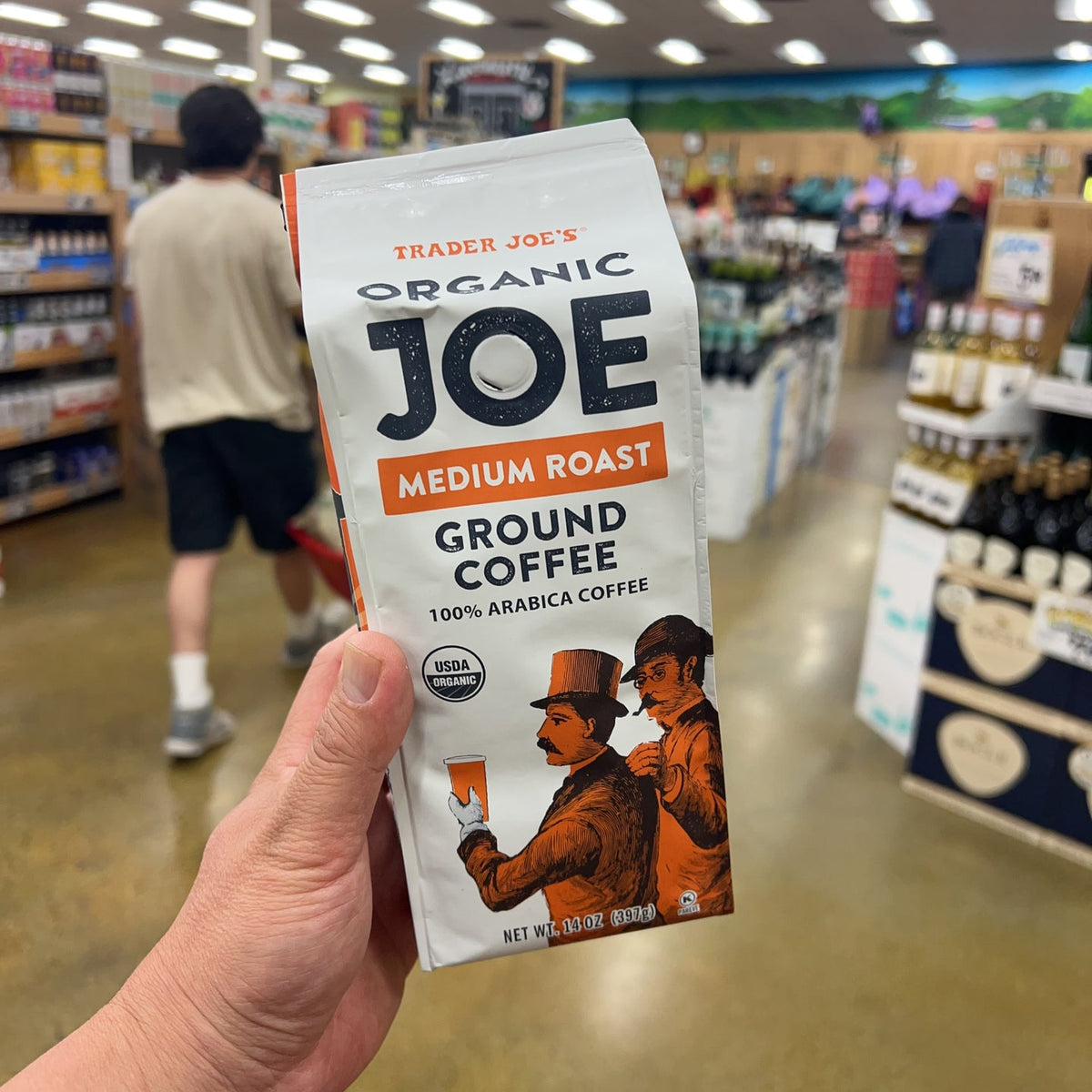 Trader Joe's Organic Joe Medium Roast Ground Coffee USDA Organic 100% Arabica 14 oz